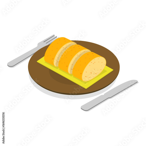 3D Isometric Flat Vector Illustration of Traditional Brazilian Cuisine, Delicious Latin American Food. Item 4