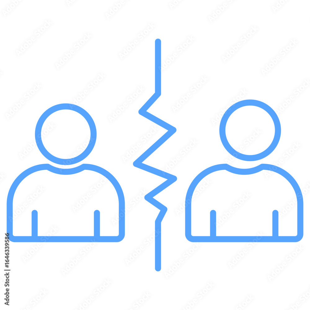 Conflict Resolution Blue Icon Conflict Resolution Blue Icon
