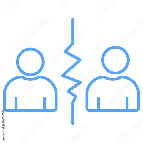 Conflict Resolution Blue Icon