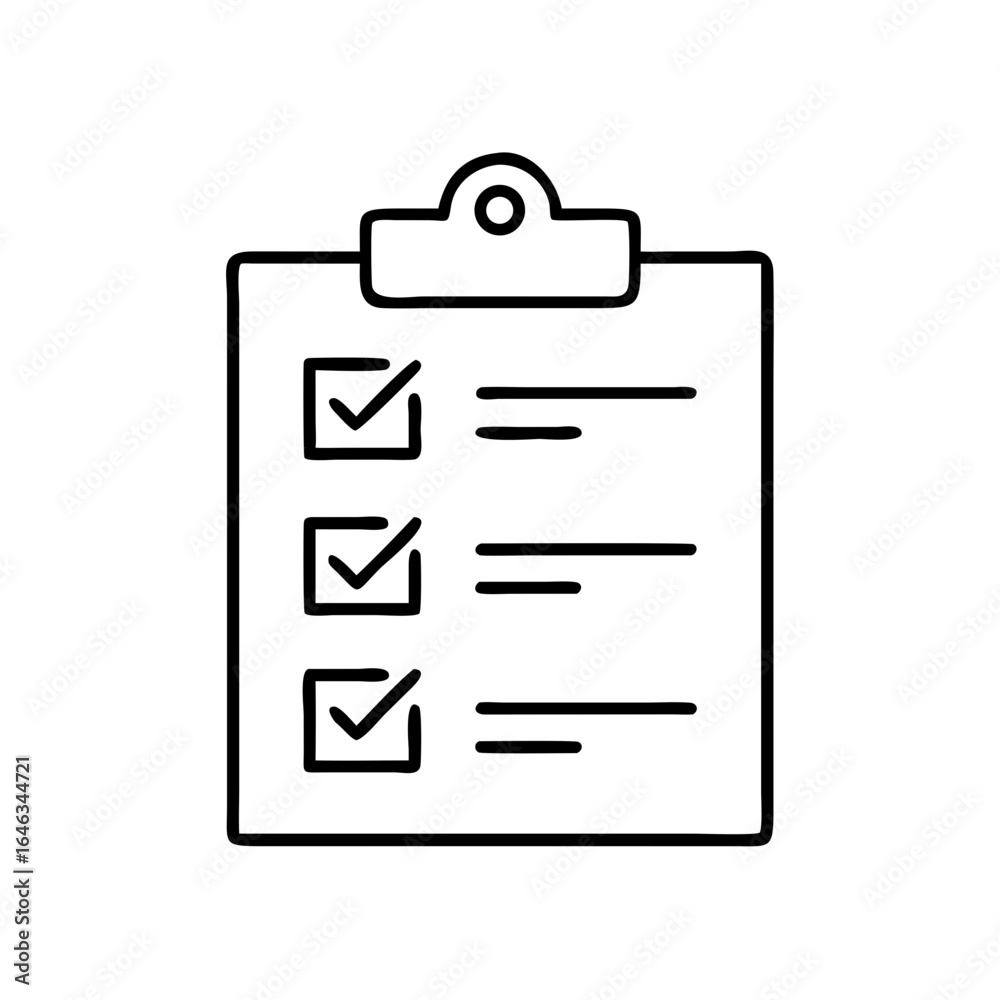 Task assignment checklist icon with checkmarks Task assignment checklist icon with checkmarks