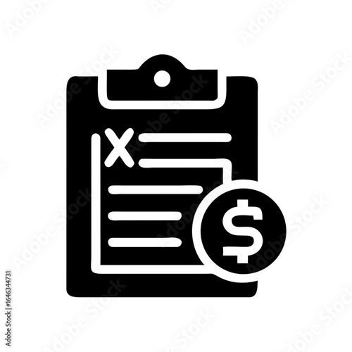 Tax document icon with dollar sign representing financial obligations