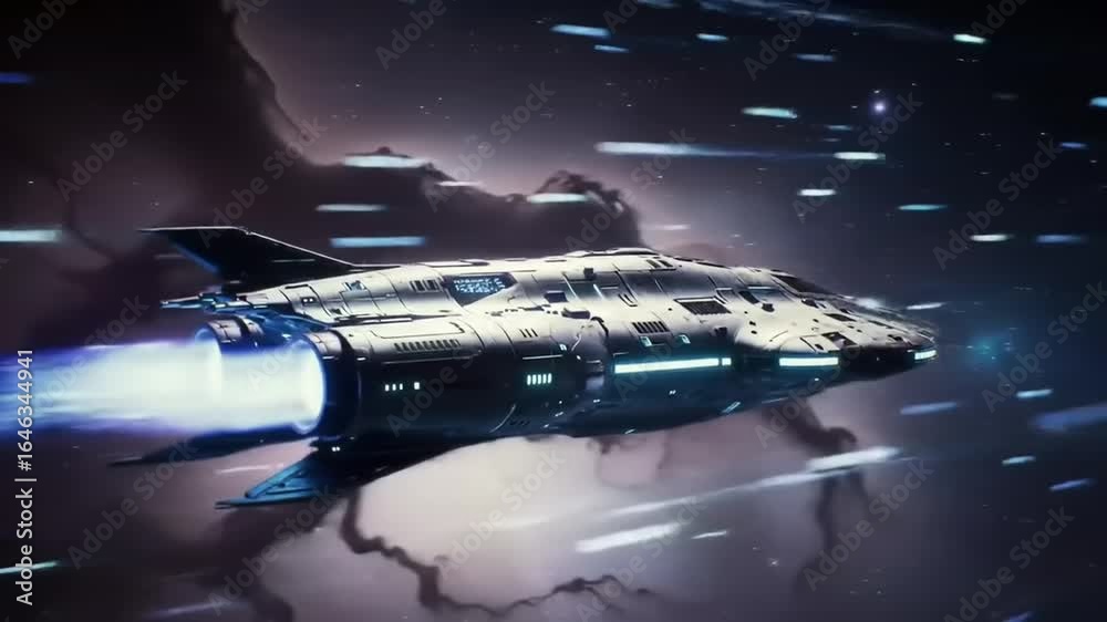 custom made wallpaper toronto digitalFuturistic spaceship in deep space