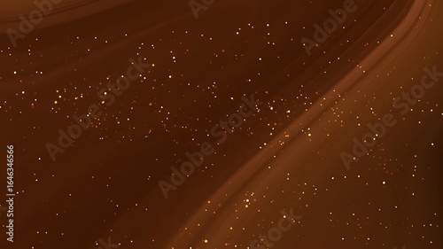 Abstract brown background with golden glitter.