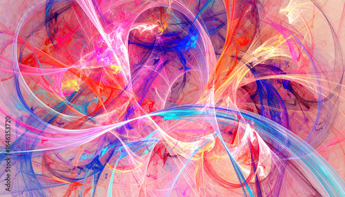 Fantasy chaotic colorful fractal pattern.