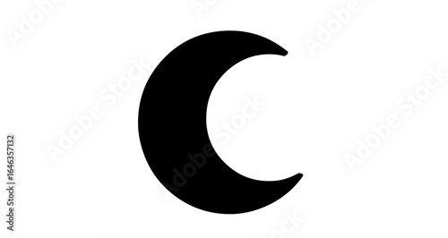 Object download crescent moon vector black and white illustration celestial design simple moon phase graphic element night sky vector