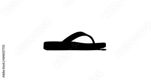Object find comfortable beach sandals summer footwear flip flops for women and men silhouette vector illustration vector