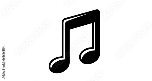 Object download free music note vector icon black and white musical symbol graphic illustration for designers vector