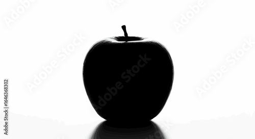 Object black and white apple fruit still life photography food healthy eating monochrome art print kitchen decor idea vector