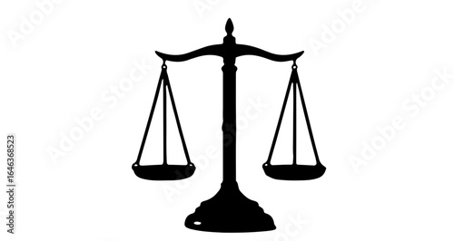 Object scales of justice law legal balance symbol icon court lawyer judgment fairness equality rights representation vector