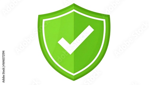 Green shield with white checkmark