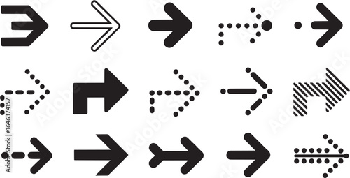 Arrow Direction Pointer Icon Vector Design Set