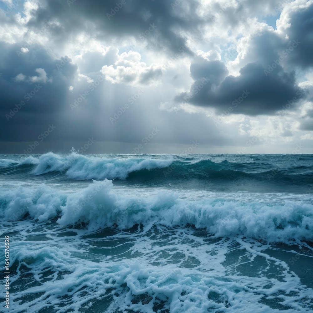 Obraz premium storm over the sea