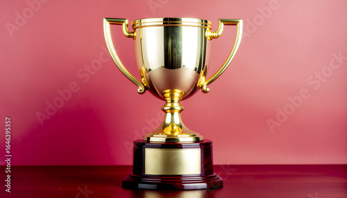 Golden hourglass trophy with shiny sand, symbolizing a champion's victory and a precious achievement
