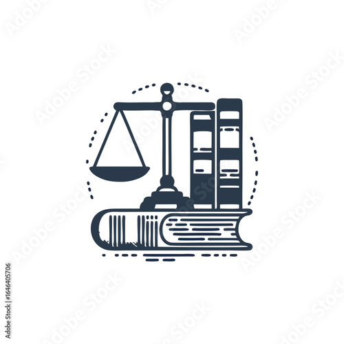 A comprehensive vector collection of legal books, representing essential tools for law students and practicing professionals
