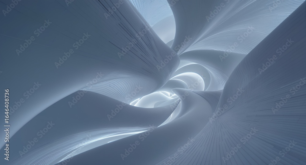 Obraz premium Abstract Swirling Architectural Design Modern Interior Texture Curves