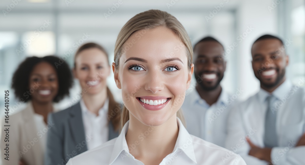 Fototapeta premium Diverse Business Team, Successful Collaboration, Happy Employees, Corporate Success, Professional Teamwork