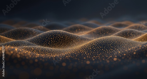 Golden Particle Wave Abstract Background Luxury Texture for Design