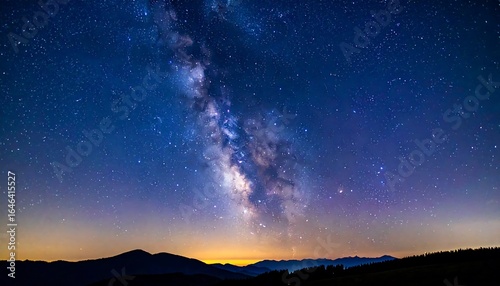 Milky Way over Mountain Range. (4)