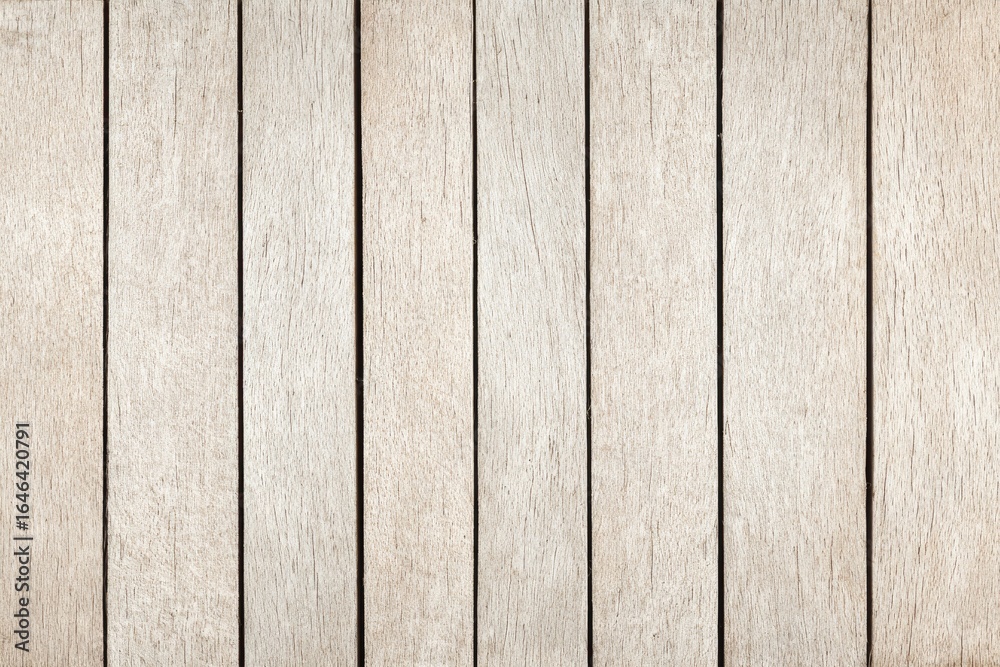 Naklejka premium Close-up view of light beige wooden planks