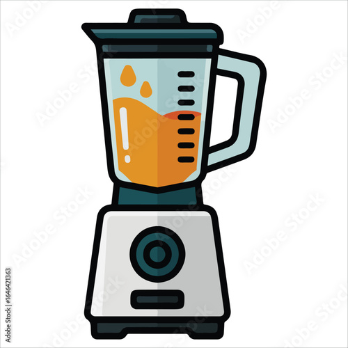 modern kitchen appliance making fresh juice vector art isolated white