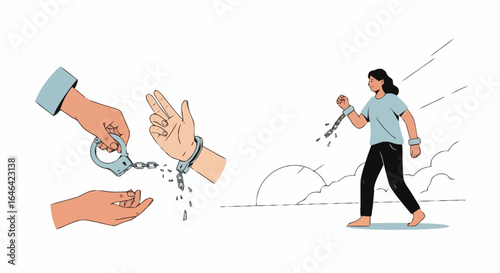 Symbolic Illustration of Freedom and Liberation from Oppression, Suitable for Advocacy Campaigns and Human Rights Awareness Initiatives.