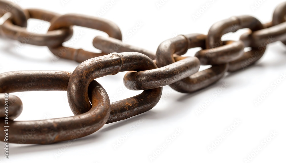 Obraz premium Rusty Chain Links Closeup.