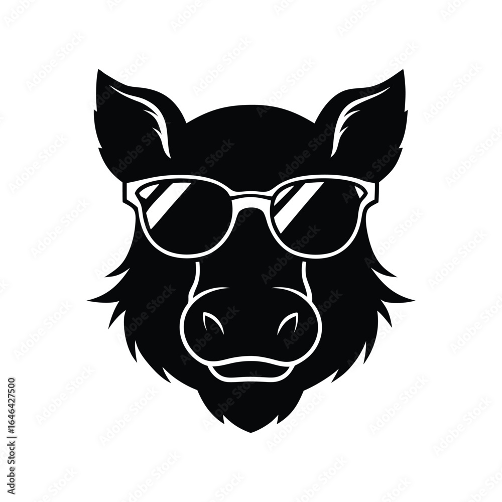 Obraz premium vector illustration of a pig