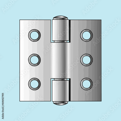 Metal Hinge with Round Holes and Pin