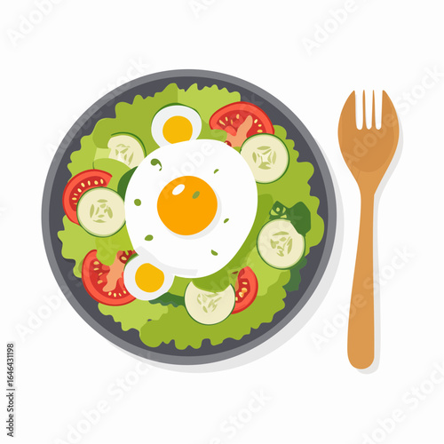 Caesar salad on a white background
3
