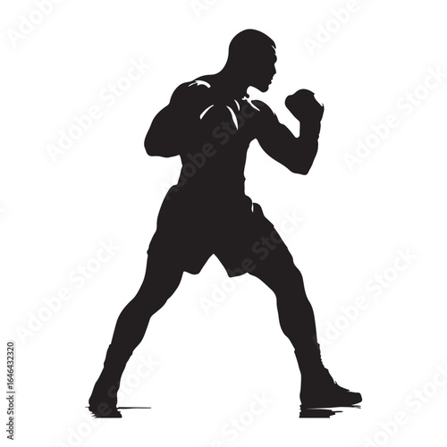 boxer man silhouette