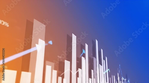 Graphic representation of data using bars and lines