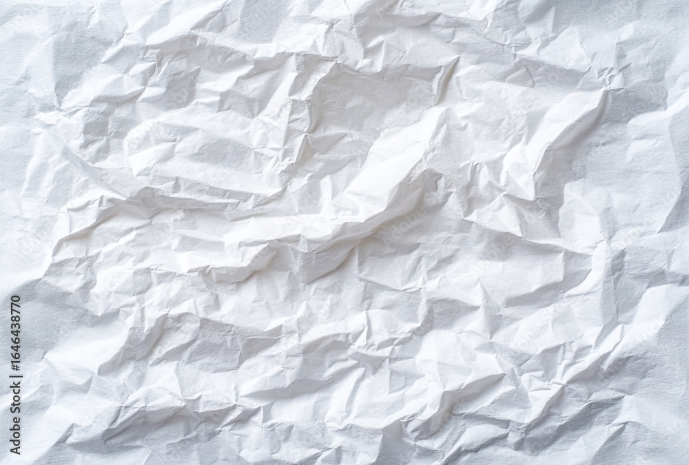 Fototapeta premium Crinkled white paper texture (4)