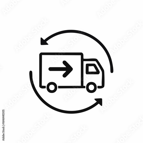 Shipping and Delivery Icon Return and Exchange Service