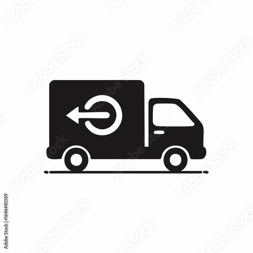Import Export Delivery Truck Icon Logistics and Shipping Symbol