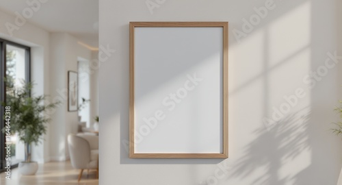 Modern Light Wood Frame Mockup Blank Canvas for Your Design