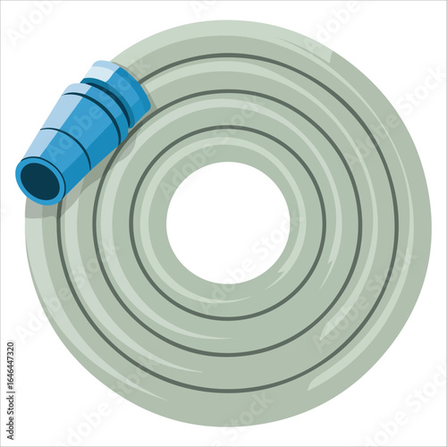 Rolled fire hose vector illustration isolated