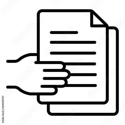 submit outline icon for sending document via email or online platform