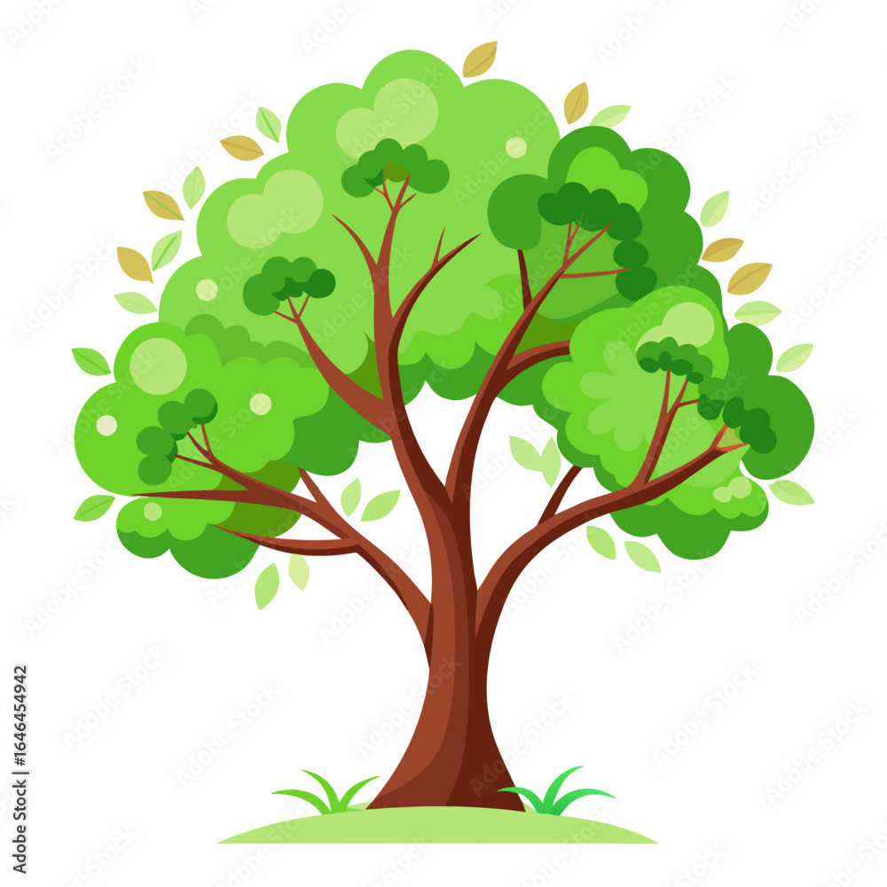 Fototapeta premium vector tree with green leaves