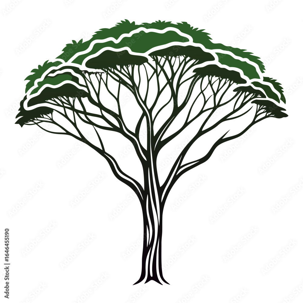 Fototapeta premium green tree silhouette