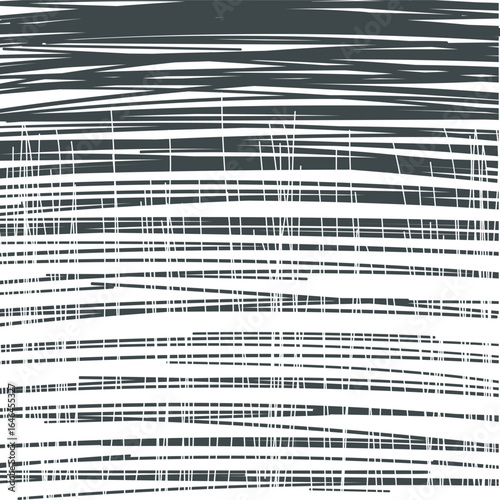 Striped texture with horizontal masses. Below the masses are less dense, there are also cut vertical threads.