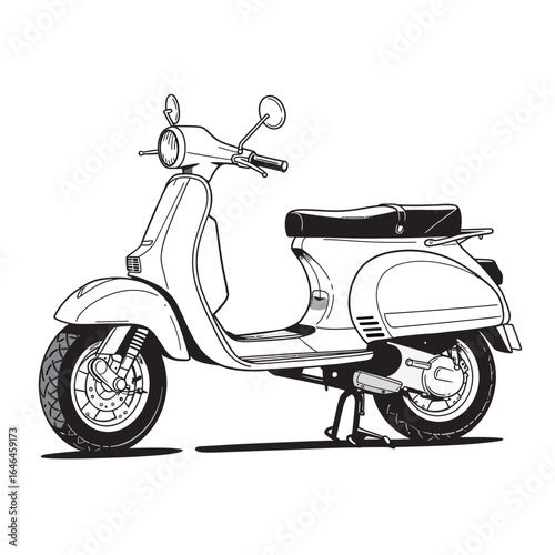 VESPA silhouette image with transparent background	