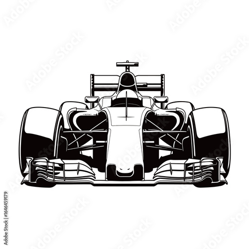 silhouette image of a formula 1 car with a transparent background