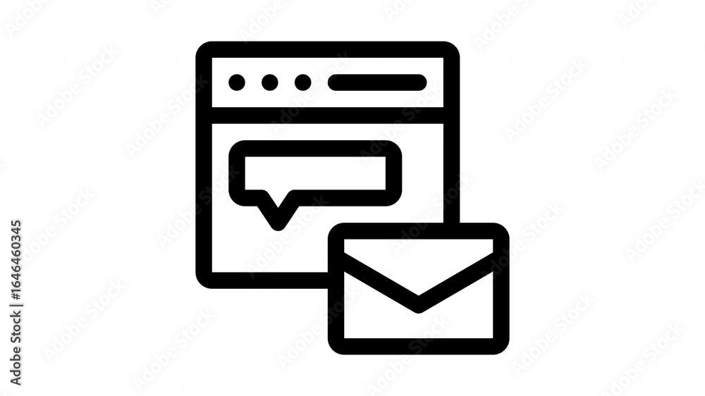 message minimalist stroke animation message minimalist stroke animation