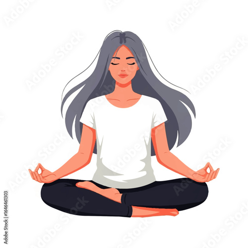 yoga woman in lotus pose