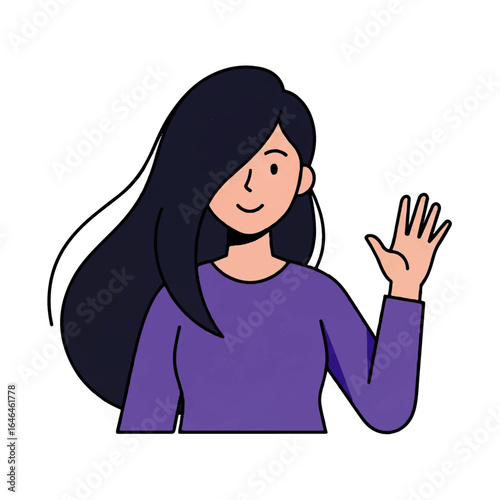 girl in a purple dress