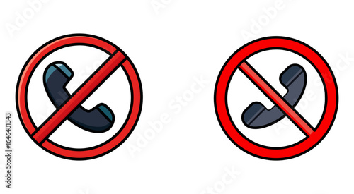 Flat no call vector illustration design