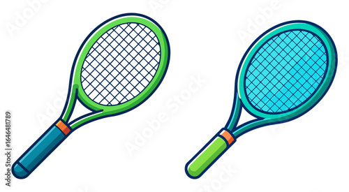 Flat tennis racket vector illustration design