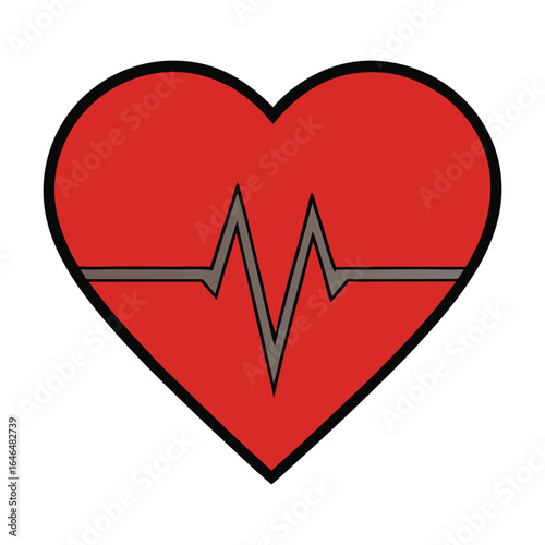 A heart-shaped ECG line blends medical precision with romantic symbolism, representing love, life, and heartbeat rhythm in a unique and meaningful design.
