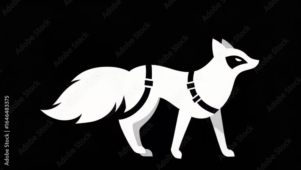 Zorro  estilo vector monocolor