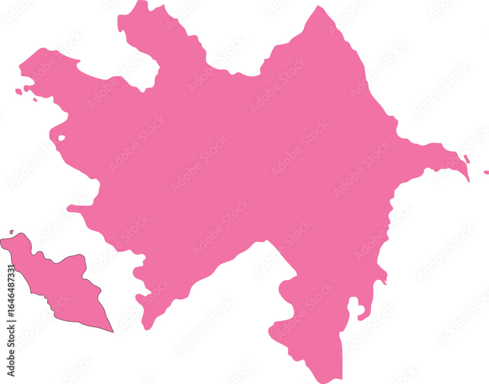 Naklejka premium azerbaijan map vector design isolated on background.
